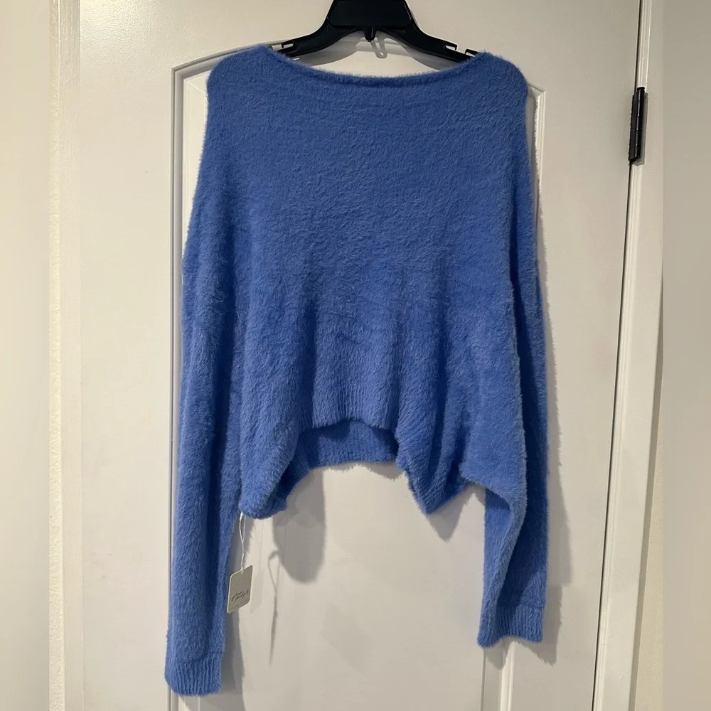 NWT Free People / FP One Cirilla sweater in Blue Iris / new;flawless - Picture 5 of 16